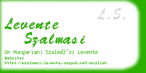 levente szalmasi business card